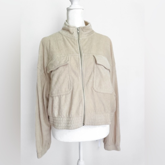 Aerie Corduroy Zip Up Jacket - Picture 1 of 7
